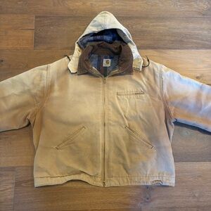 VINTAGE 80s Carhartt Detroit Work Jacket 6BLJ, Blanket Lined, Sz 50, Made in USA